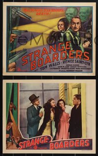 7b1220 STRANGE BOARDERS 8 LCs 1938 Renee Saint-Cyr, Tom Wallis, an English spy mystery thriller!