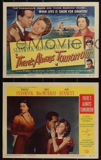 7b1225 THERE'S ALWAYS TOMORROW 8 LCs 1956 Barbara Stanwyck, Fred MacMurray, Joan Bennett!