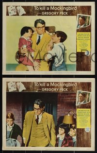 7b1243 TO KILL A MOCKINGBIRD 6 LCs 1962 Gregory Peck as Atticus Finch from Harper Lee classic novel!