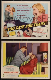 7b1229 TOO LATE FOR TEARS 8 LCs 1949 great images of sexy Lizabeth Scott, Dan Duryea!