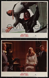 7b1231 VIEW TO A KILL 8 LCs 1985 Roger Moore as James Bond, Christopher Walken, Grace Jones!