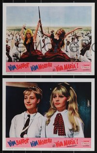 7b1232 VIVA MARIA 8 LCs 1966 Louis Malle, sexiest French Brigitte Bardot & Jeanne Moreau!