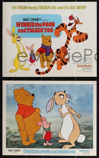 7b1244 WINNIE THE POOH & TIGGER TOO 6 LCs 1974 Disney, A.A. Milne, Rabbit, Piglet, Christopher Robin!