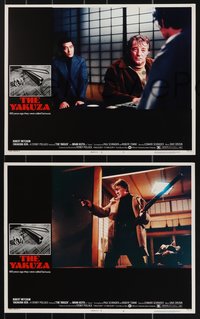 7b1238 YAKUZA 8 LCs 1975 Robert Mitchum, cool sword, rose & shotgun image in borders!