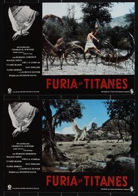 7b0166 CLASH OF THE TITANS 12 Spanish LCs 1981 Ray Harryhausen, Perseus and Pegasus!