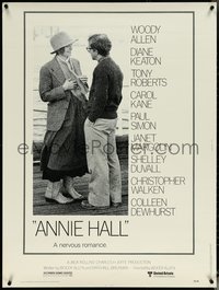 7c0041 ANNIE HALL 30x40 1977 full-length Woody Allen & Diane Keaton, a nervous romance!