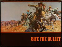 7c0042 BITE THE BULLET teaser 30x40 1975 Jung art of Gene Hackman, Candice Bergen & Coburn!