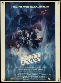 7c0043 EMPIRE STRIKES BACK 30x40 1980 Star Wars, classic Gone With The Wind style art by Kastel!