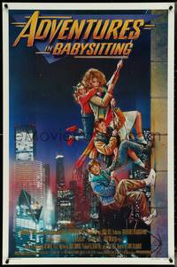 7c0225 ADVENTURES IN BABYSITTING 1sh 1987 artwork of young Elisabeth Shue by Drew Struzan!