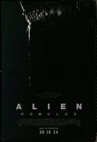 7c0228 ALIEN: ROMULUS advance DS 1sh 2024 Ridley Scott, drooling adult xenomorph, ultra rare!