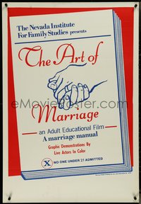 7c0048 ART OF MARRIAGE 1sh 1970 Sean S. Cunningham sex documentary, adult educational film!