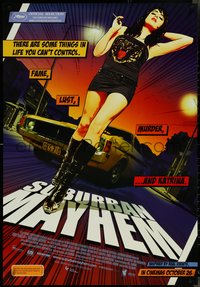 7c0123 SUBURBAN MAYHEM advance DS Aust 1sh 2006 cool stylized artwork of sexy Emily Barclay, rare!