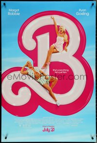 7c0251 BARBIE advance DS 1sh 2023 sexy Margot Robbie in title role, Ryan Gosling as Ken!