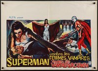 7c0827 SANTO VS LAS MUJERES VAMPIRO Belgian 1962 different art of masked wrestler Santo!