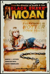 7c0269 BLACK SNAKE MOAN teaser 1sh 2007 Samuel L. Jackson & sexy Christina Ricci in chains!