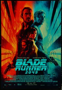 7c0271 BLADE RUNNER 2049 advance DS 1sh 2017 great montage image with Harrison Ford & Ryan Gosling!