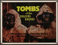 7c0801 BLIND DEAD 19x25 video poster R1980s La Noche del Terror Ciego, creepy, rare!