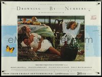 7c0005 DROWNING BY NUMBERS advance British quad 1988 Joely Richardson, Peter Greenaway, rare!