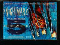 7c0017 NIGHTMARE ON ELM STREET 5 British quad 1990 cool completely different horror art, ultra rare!