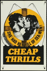 7c0090 CHEAP THRILLS Canadian 1983 Marita Ekberg, Susan Hart, she had her fill of sea-men!