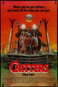 7c0291 CRITTERS 1sh 1986 great completely different art of cast & monsters by Ken Barr!