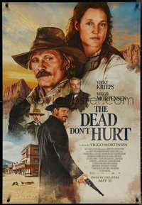 7c0299 DEAD DON'T HURT advance 1sh 2024 Vicky Krieps, Viggo Mortensen, Solly McLeod, ultra rare!