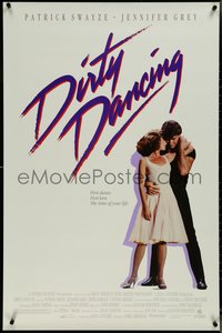 7c0309 DIRTY DANCING 1sh 1987 great classic image of Patrick Swayze & Jennifer Grey dancing!