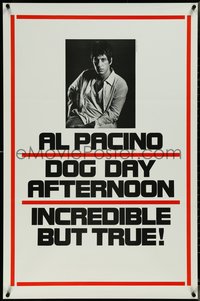 7c0312 DOG DAY AFTERNOON teaser 1sh 1975 Al Pacino, Sidney Lumet bank robbery crime classic!