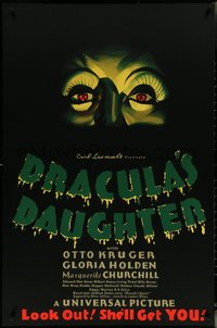 7c0146 DRACULA'S DAUGHTER S2 poster 2000 Gloria Holden in title role, great close-up art!