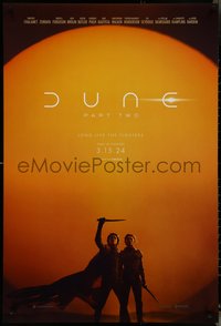 7c0320 DUNE: PART TWO teaser DS 1sh 2024 Villeneuve, Herbert, Timothee Chalamet, Zendaya, 3-15-24!