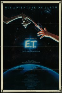 7c0321 E.T. THE EXTRA TERRESTRIAL NSS style 1sh 1982 Steven Spielberg classic, John Alvin art!