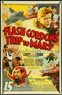 7c0147 FLASH GORDON'S TRIP TO MARS S2 poster 2001 great art of Buster Crabbe, Ming & others!