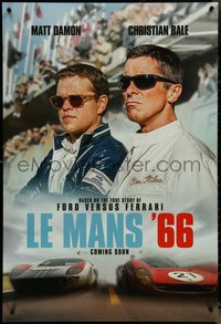 7c0345 FORD V FERRARI style B int'l teaser DS 1sh 2019 Bale, Damon, the American dream, Le Mans '66!