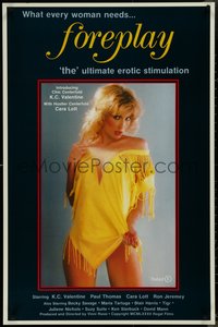 7c0346 FOREPLAY 25x38 1sh 1982 Ron Jeremy, sexy Chic centerfold K.C. Valentine!