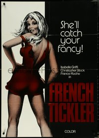 7c0347 FRENCH TICKLER 27x38 1sh 1977 artwork of sexy Isabelle Griffi, she'll catch your fancy, rare!