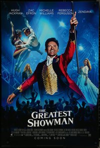 7c0373 GREATEST SHOWMAN style B int'l advance DS 1sh 2017 impossible comes true, Jackman as Barnum!