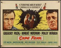 7c0931 CAPE FEAR 1/2sh 1962 Gregory Peck, Robert Mitchum, Polly Bergen, classic film noir!