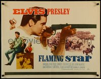 7c0944 FLAMING STAR 1/2sh 1960 Elvis Presley playing guitar & close up with rifle, Barbara Eden!