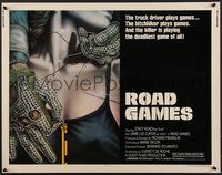 7c0978 ROAD GAMES 1/2sh 1981 the killer is playing the deadliest game of all, sexy horror art!