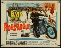 7c0979 ROUSTABOUT 1/2sh 1964 roving, restless, reckless Elvis Presley on motorcycle!