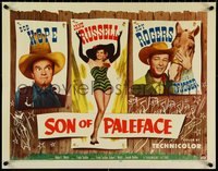 7c0983 SON OF PALEFACE style A 1/2sh 1952 Roy Rogers & Trigger, wacky Bob Hope, sexy Jane Russell!