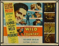 7c0999 WILD IN THE COUNTRY 1/2sh 1961 Elvis Presley sings of love to Tuesday Weld, rock & roll!