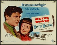 7c1000 WINTER MEETING style A 1/2sh 1948 Bette Davis was never happier to be next to Jim Davis!