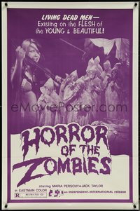 7c0386 HORROR OF THE ZOMBIES 1sh 1976 dead men existing on the flesh of young & beautiful, rare!