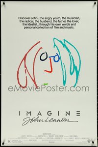 7c0391 IMAGINE 1sh 1988 art by former Beatle John Lennon, brown/blue hair style!