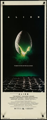 7c0724 ALIEN insert 1979 Ridley Scott sci-fi monster classic, cool hatching egg image!