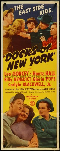 7c0734 DOCKS OF NEW YORK insert 1945 Wallace Fox directed, wacky East Side Kids, ultra rare!