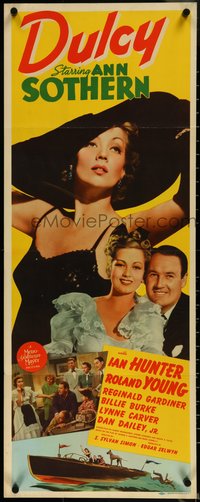 7c0736 DULCY insert 1940 Ann Sothern, Ian Hunter, Roland Young, Reginald Gardiner, ultra rare!