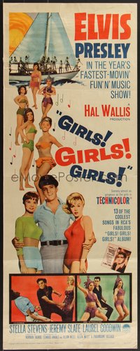 7c0742 GIRLS GIRLS GIRLS insert 1962 swingin' Elvis Presley, Stella Stevens & boat of sexy girls!