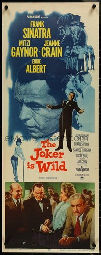 7c0751 JOKER IS WILD insert 1957 Frank Sinatra as Joe E. Lewis, sexy Mitzi Gaynor, Jeanne Crain